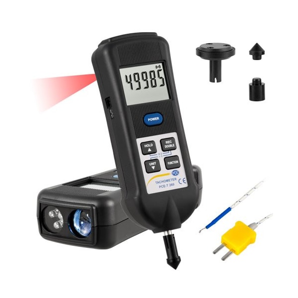 Handheld Tachometer, 5 to 99,999 rpm